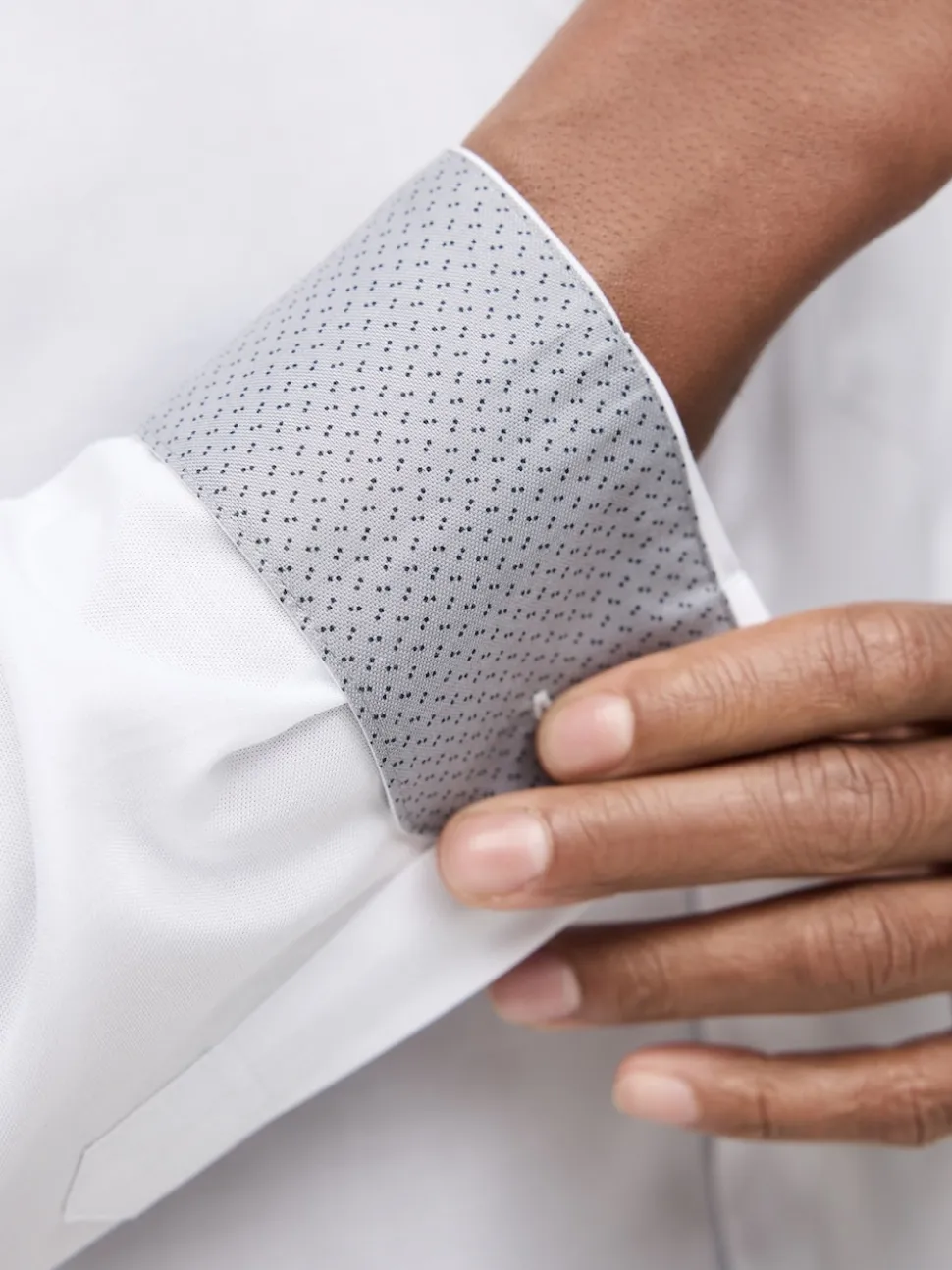 White Grandad Collar Regular Fit Button Down Easy Iron Oxford Shirt