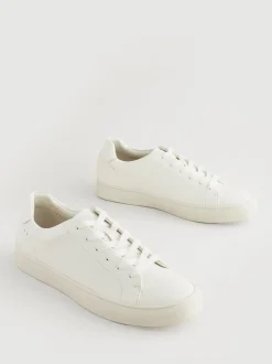 White Ground Minimal Trainers