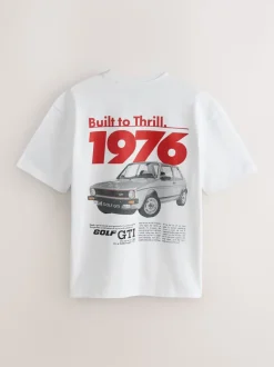 White Hot Hatch Car Graphic T-Shirt
