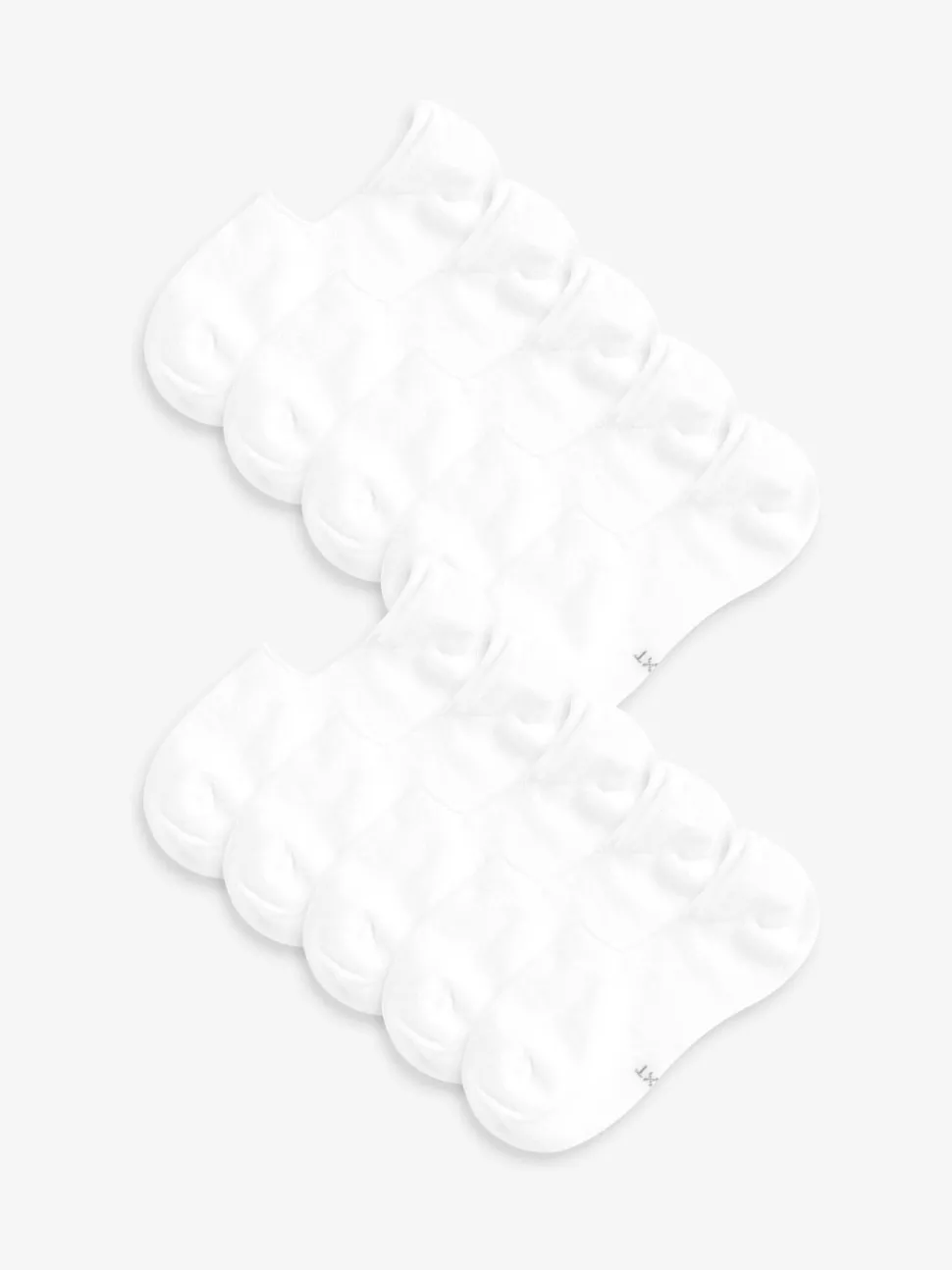 White Invisible Trainers Socks 10 Pack