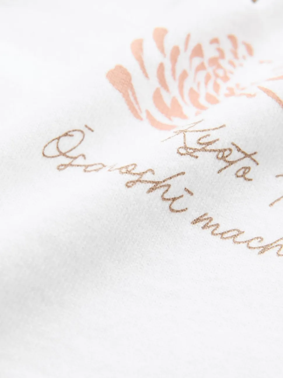 White Japan Relaxed Fit Graphic Print Heavy Weight T-Shirt