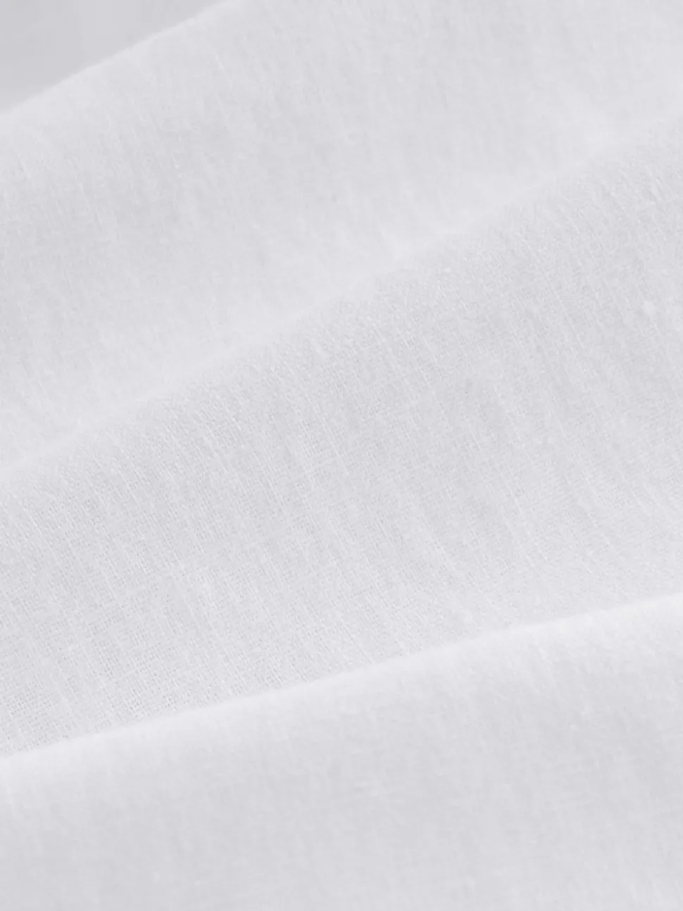 White Linen Blend Trousers