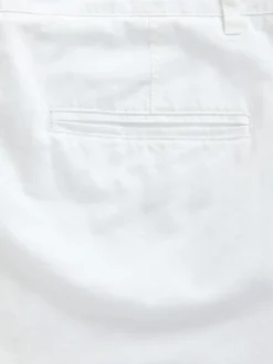 White Linen Blend Trousers