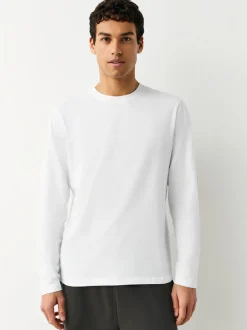 White Long Sleeve Layering T-Shirts 5 Pack