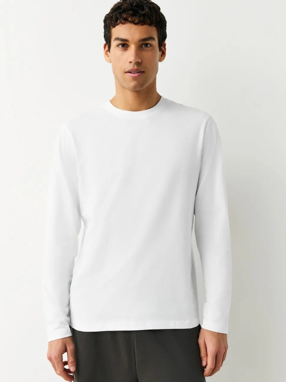White Long Sleeve Layering T-Shirts 5 Pack