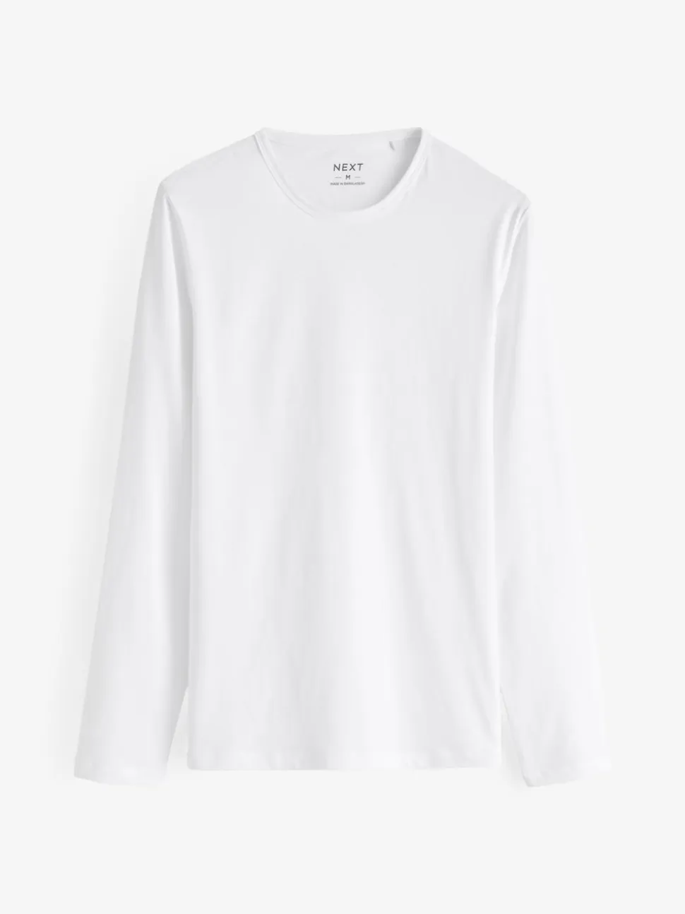 White Long Sleeve Layering T-Shirts 5 Pack