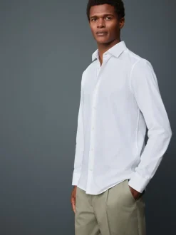 White Long Sleeve Soft Touch Smart Shirt