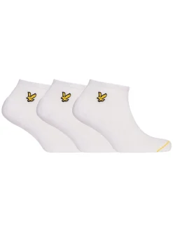 White Lyle & Scott Trainer Socks 3 Pack
