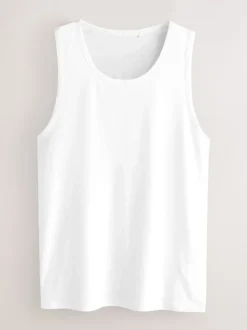 White Modal Layering Vests 2 Pack