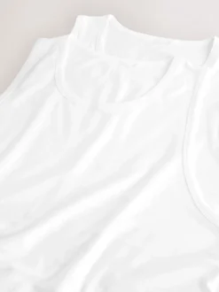 White Modal Layering Vests 2 Pack