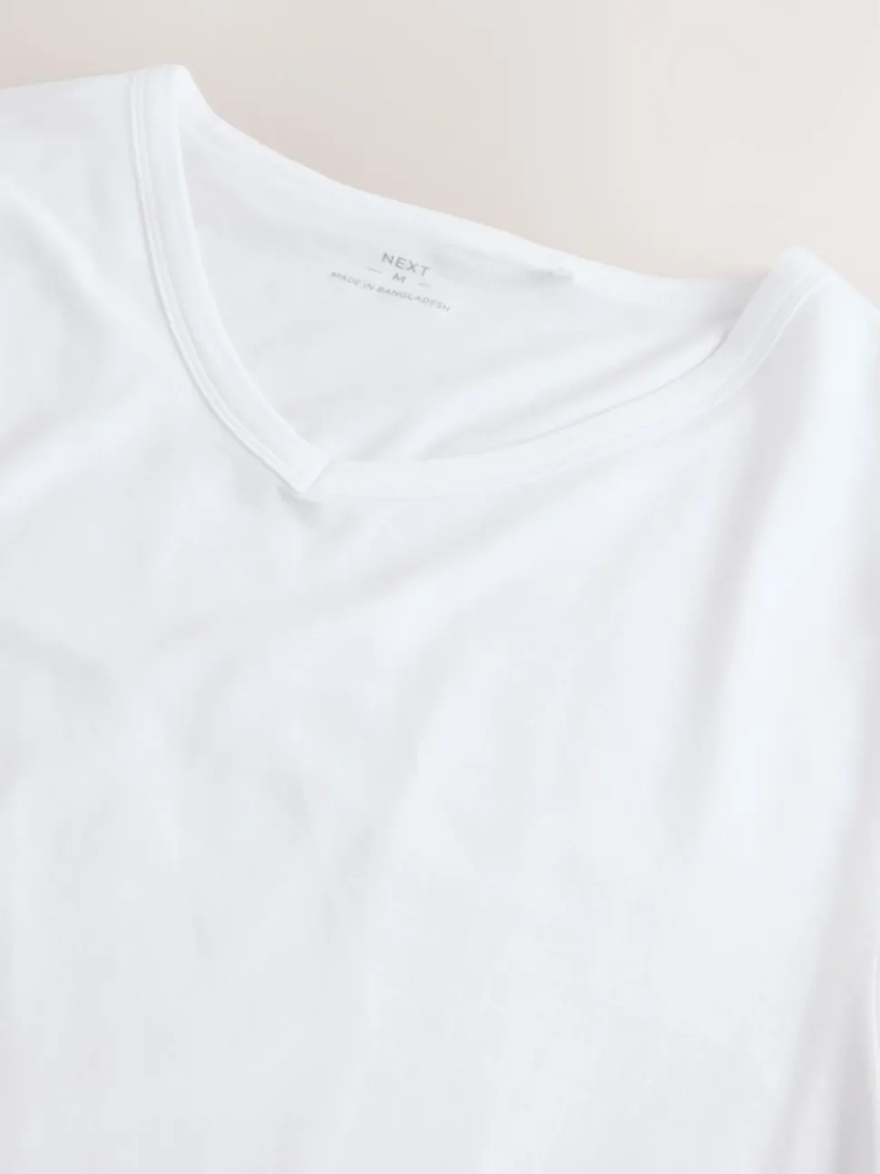 White Modal Layering V-Neck T-Shirt 5 Pack