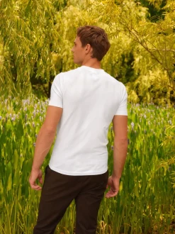 White Muscle Fit Essential Crew Neck T-Shirt