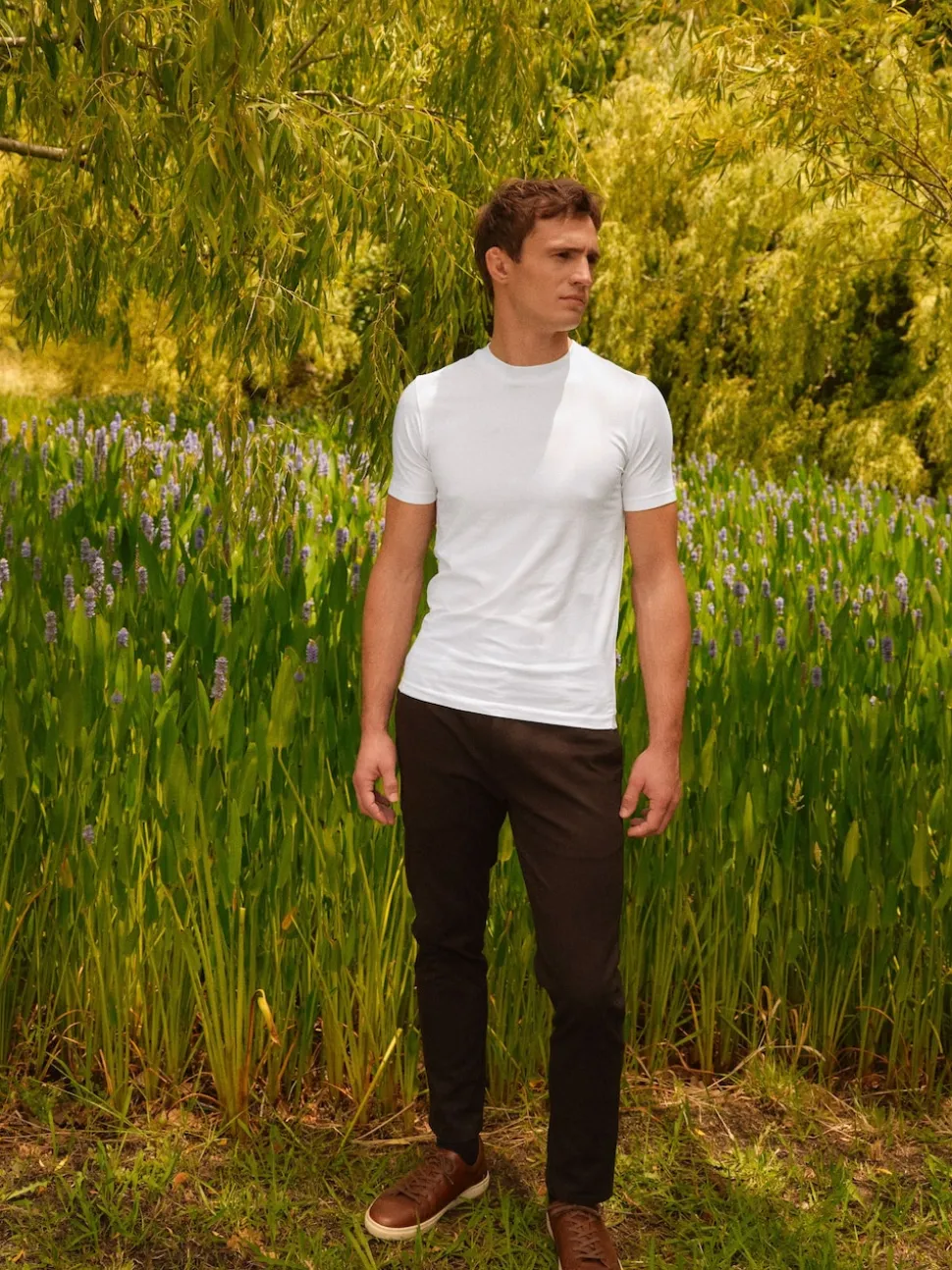 White Muscle Fit Essential Crew Neck T-Shirt