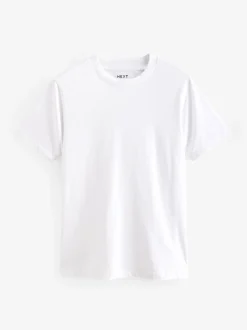 White Muscle Fit Essential Crew Neck T-Shirt