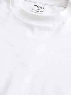 White Muscle Fit Essential Crew Neck T-Shirt