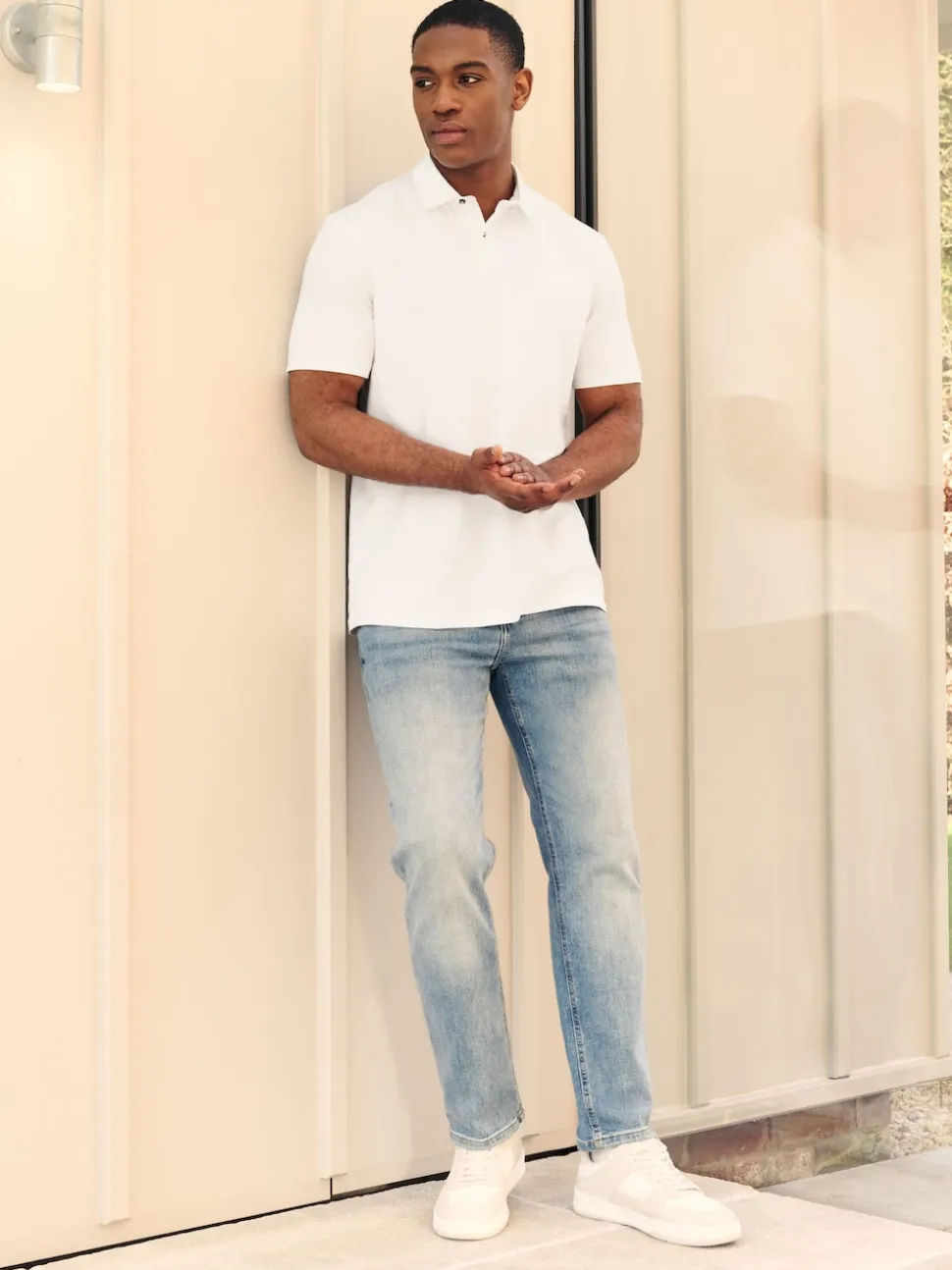 White Plain Short Sleeve Jersey Polo Shirts 3 Pack