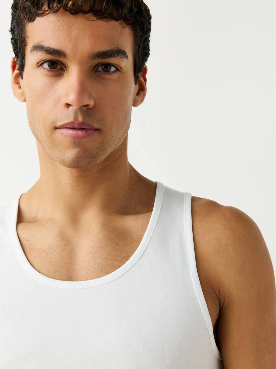 White Pure 100% Cotton Layering Vests 2 Pack