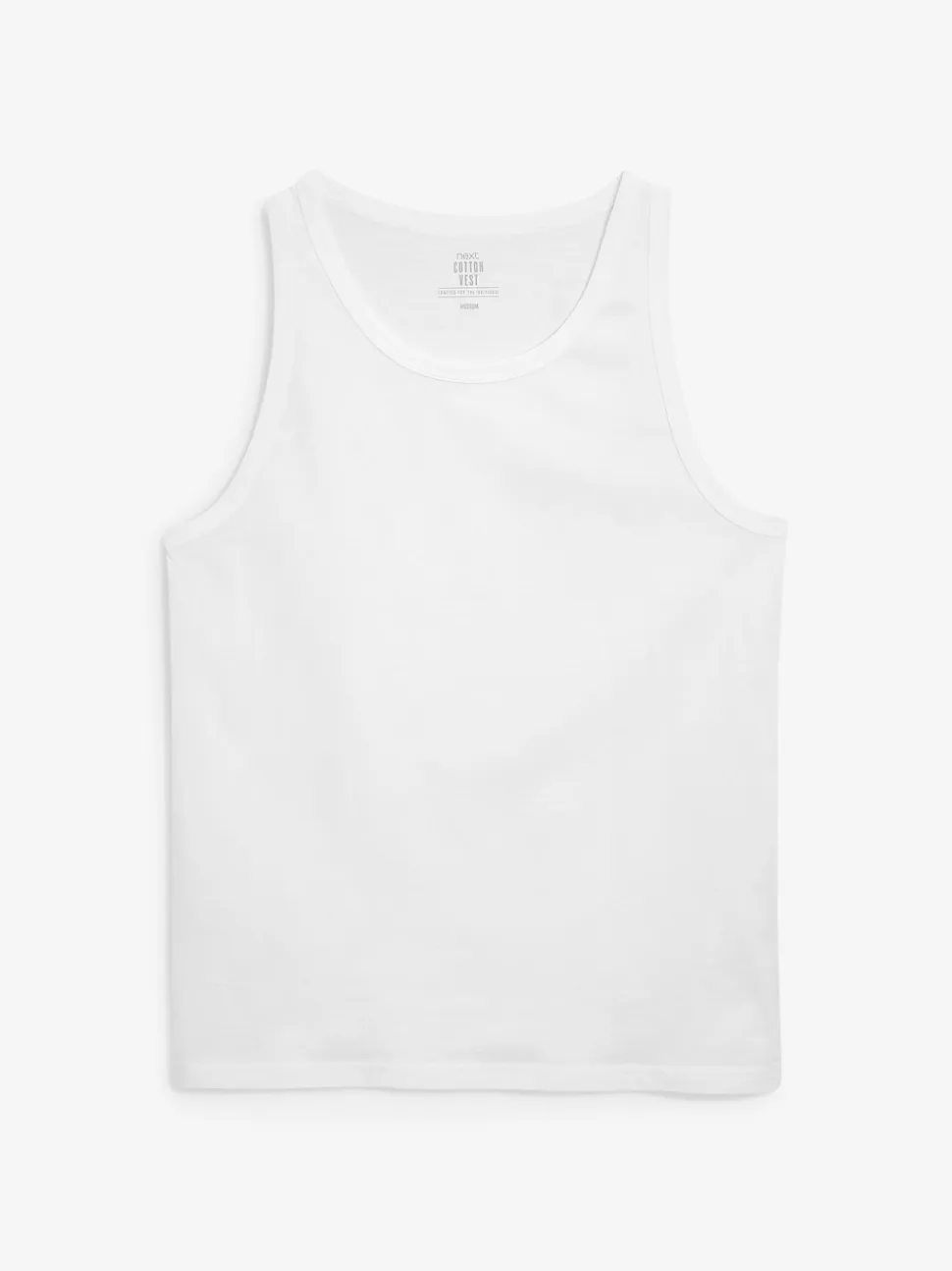 White Pure 100% Cotton Layering Vests 2 Pack