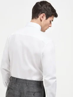 White Regular Fit Button Down Easy Iron Oxford Shirt