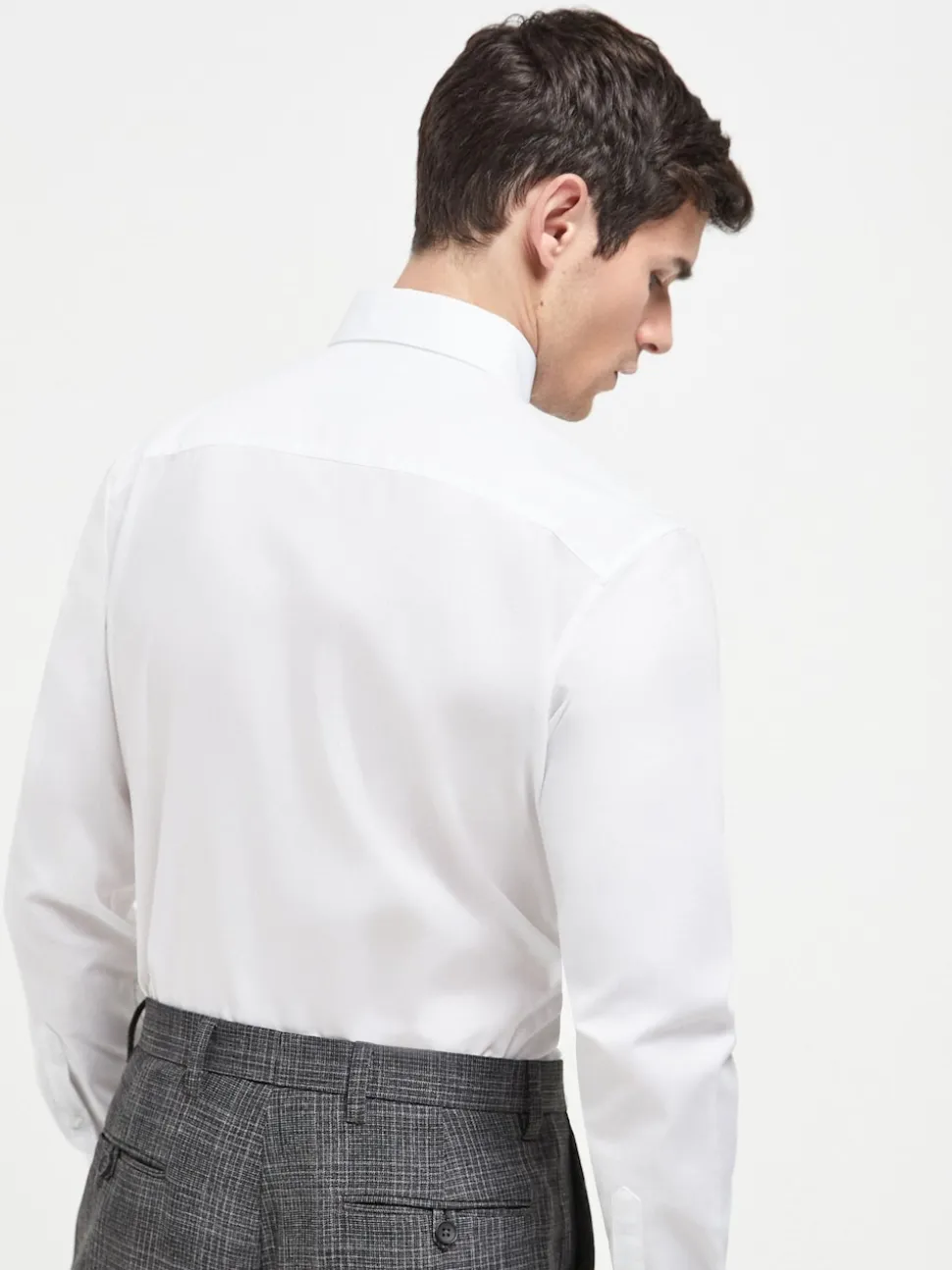 White Regular Fit Button Down Easy Iron Oxford Shirt