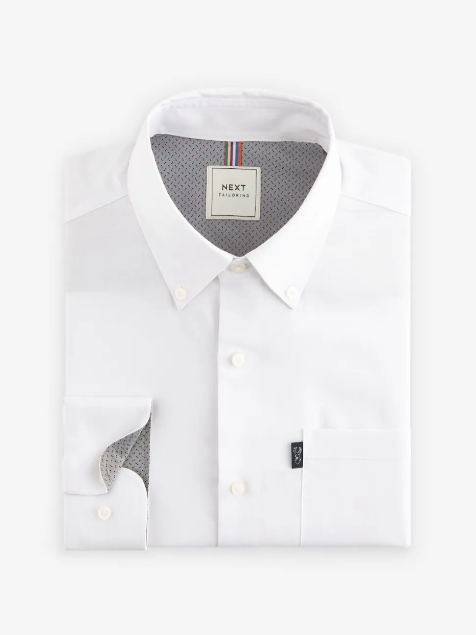 White Regular Fit Button Down Easy Iron Oxford Shirt