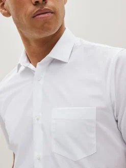White Regular Fit Easy Care Smart Shirt