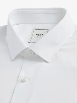 White Regular Fit Easy Care Smart Shirt
