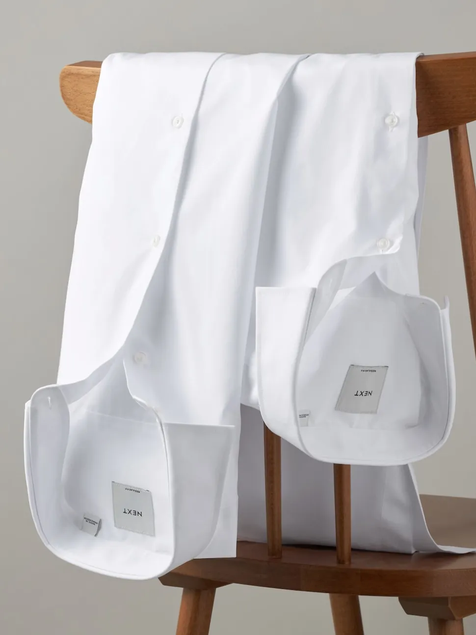 White Regular Fit Easy Care Short Sleeve Smart Shirts 2 Pack