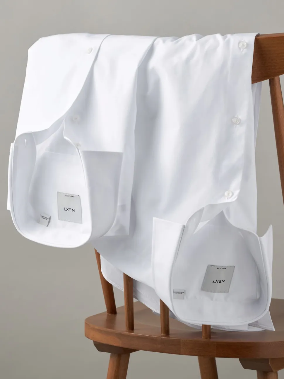 White Regular Fit Easy Care Short Sleeve Smart Shirts 2 Pack
