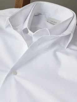 White Regular Fit Easy Care Short Sleeve Smart Shirts 2 Pack