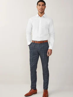 White Regular Fit Easy Care Single Cuff Smart Shirt