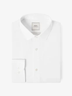 White Regular Fit Easy Care Single Cuff Smart Shirt