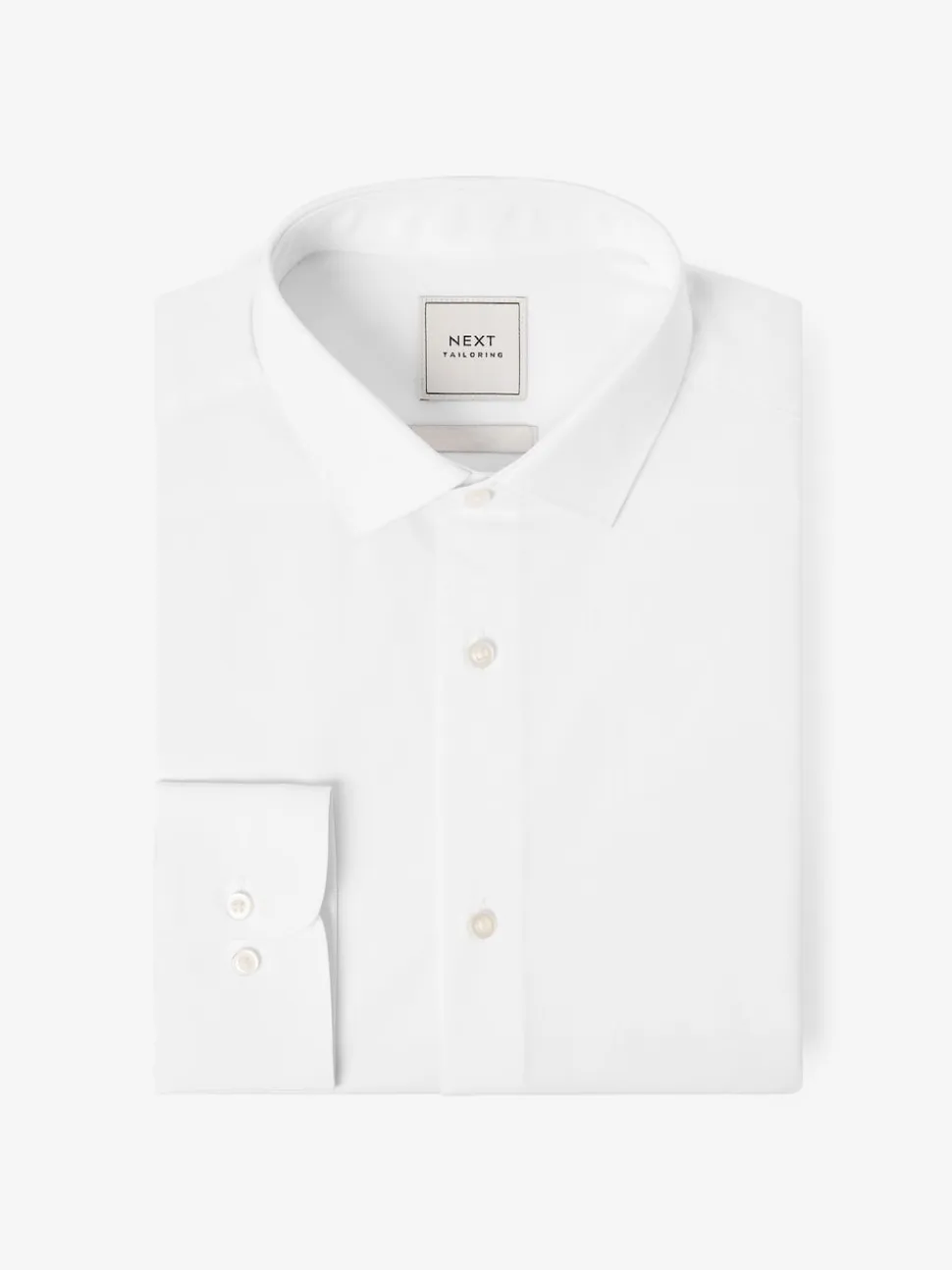 White Regular Fit Easy Care Single Cuff Smart Shirt