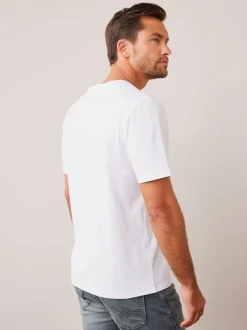 White Regular Fit Essential Crew Neck Cotton T-Shirt