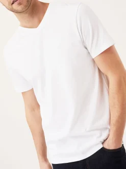 White Regular Fit Essential V-Neck T-Shirt