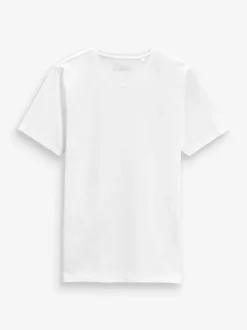 White Regular Fit Essential V-Neck T-Shirt