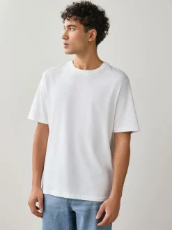 White Regular Fit Essential Cotton T-Shirts 6 Pack