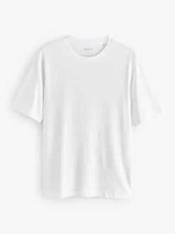 White Regular Fit Essential Cotton T-Shirts 6 Pack