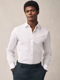 White Regular Fit Motionflex Long Sleeve Shirt