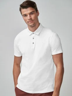 White Regular Fit Short Sleeve Polo Shirt
