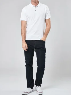 White Regular Fit Short Sleeve Pique Polo Shirt