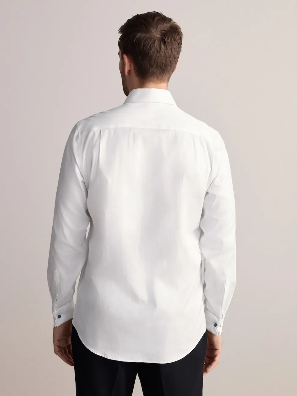 White Regular Fit Signature Premium 100% Cotton Textured Smart Shirt