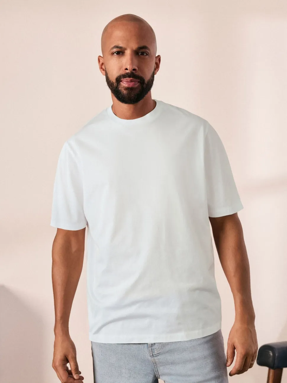 White Regular Fit Signature SUPIMA® Cotton Crew Neck T-Shirt