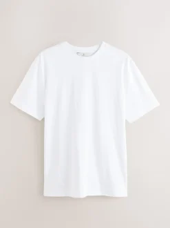 White Regular Fit Signature SUPIMA® Cotton Crew Neck T-Shirt