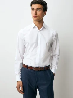 White Regular Fit Single Cuff Easy Care Smart Shirts 3 Pack