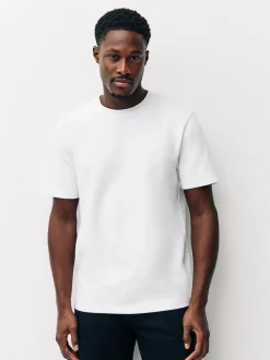 White Regular Fit Smart Soft Touch Heavyweight T-Shirt
