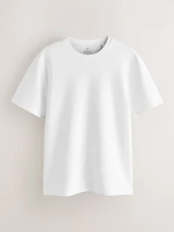 White Regular Fit Smart Soft Touch Heavyweight T-Shirt