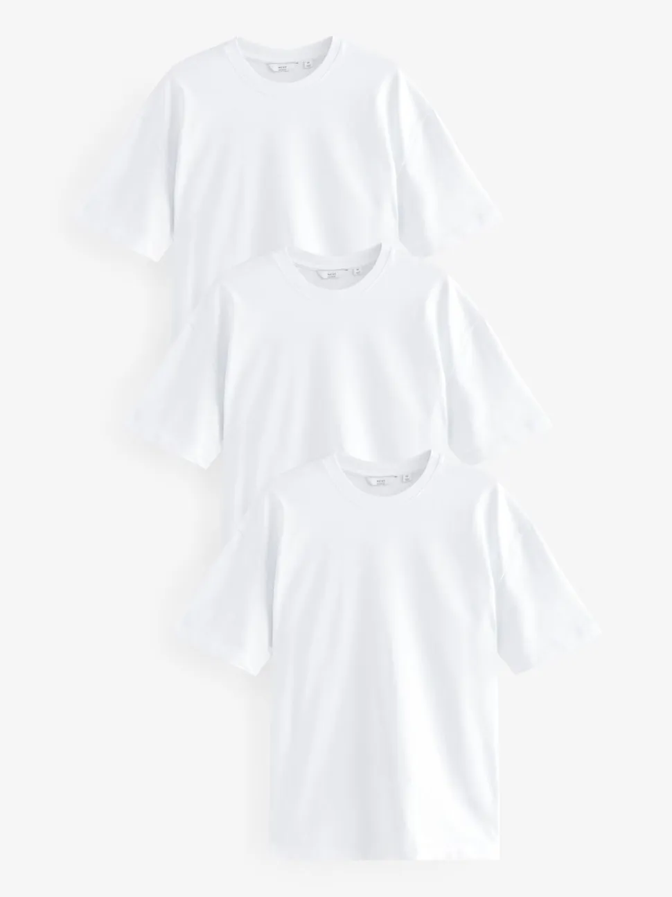 White Relaxed Fit Heavyweight T-Shirts 3 Pack