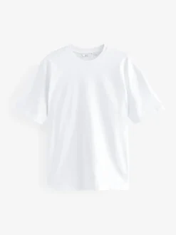 White Relaxed Fit Heavyweight T-Shirts 3 Pack