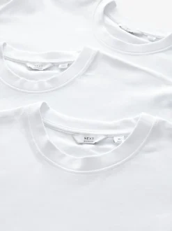 White Relaxed Fit Heavyweight T-Shirts 3 Pack